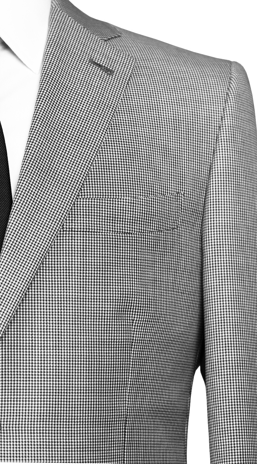 Black Houndstooth Comfort Suit