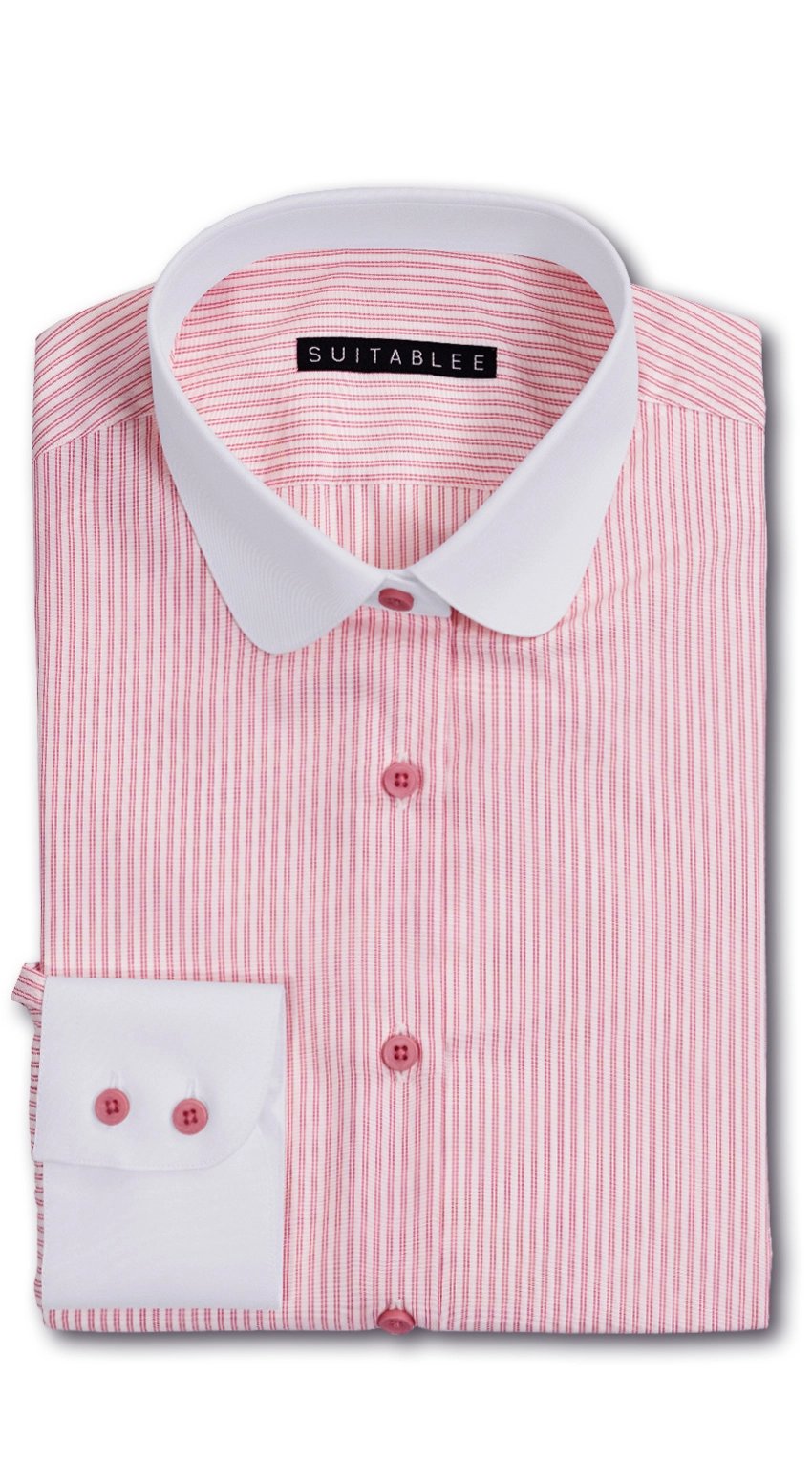 Rose Pinstripe Dress Shirt