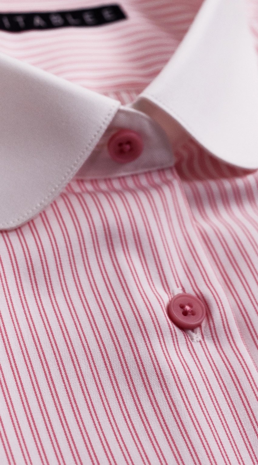 Rose Pinstripe Dress Shirt