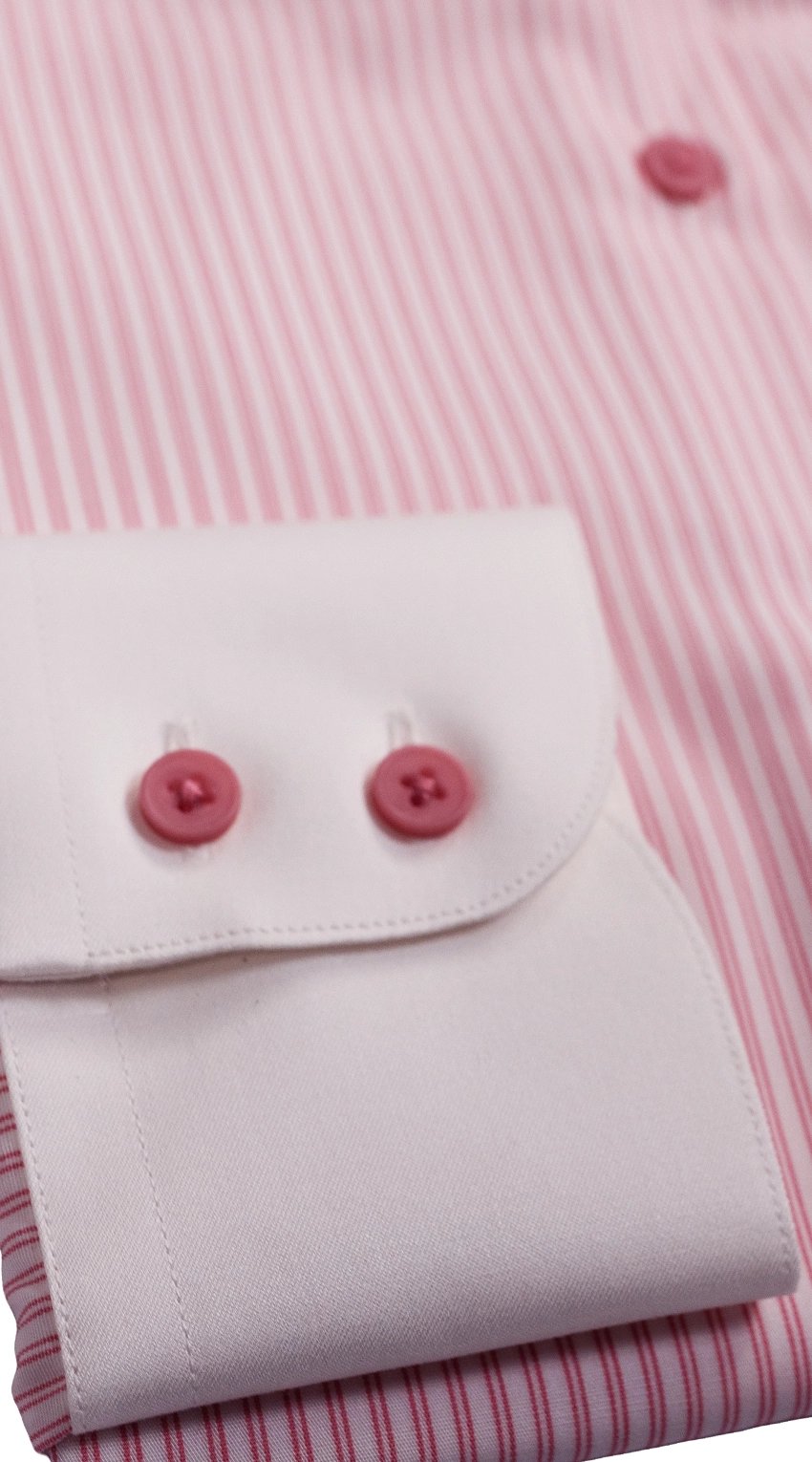 Rose Pinstripe Dress Shirt