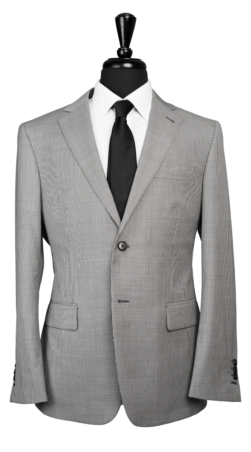 Black Houndstooth Comfort Suit