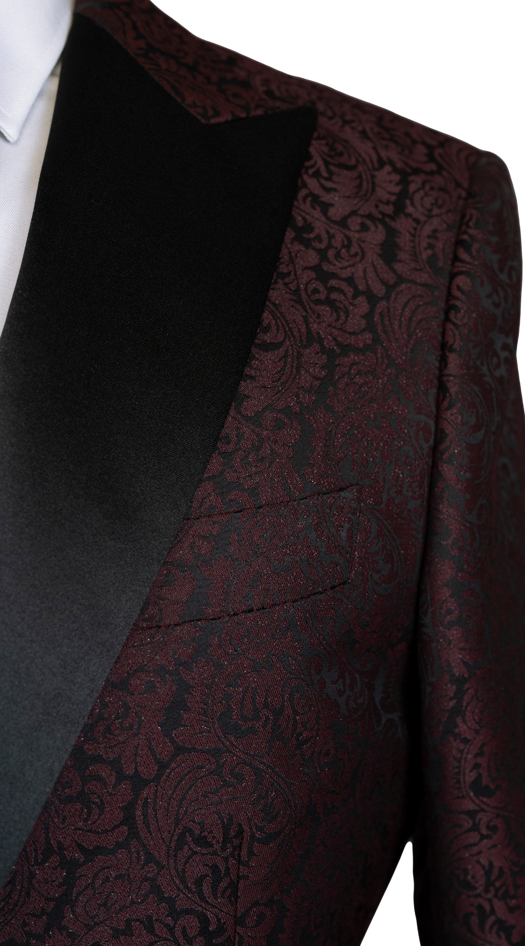 Baroque Burgundy Jacquard Tuxedo