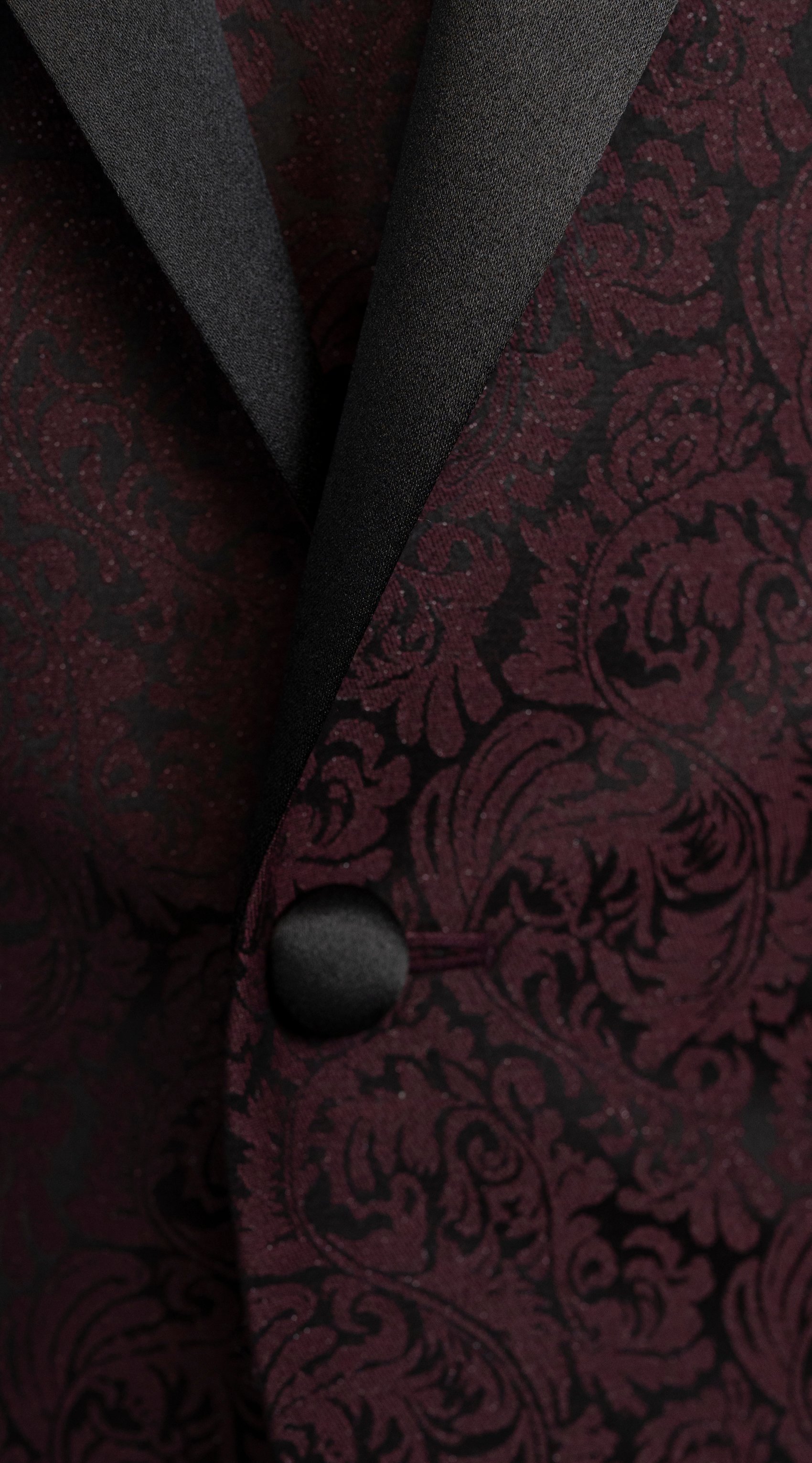 Baroque Burgundy Jacquard Tuxedo