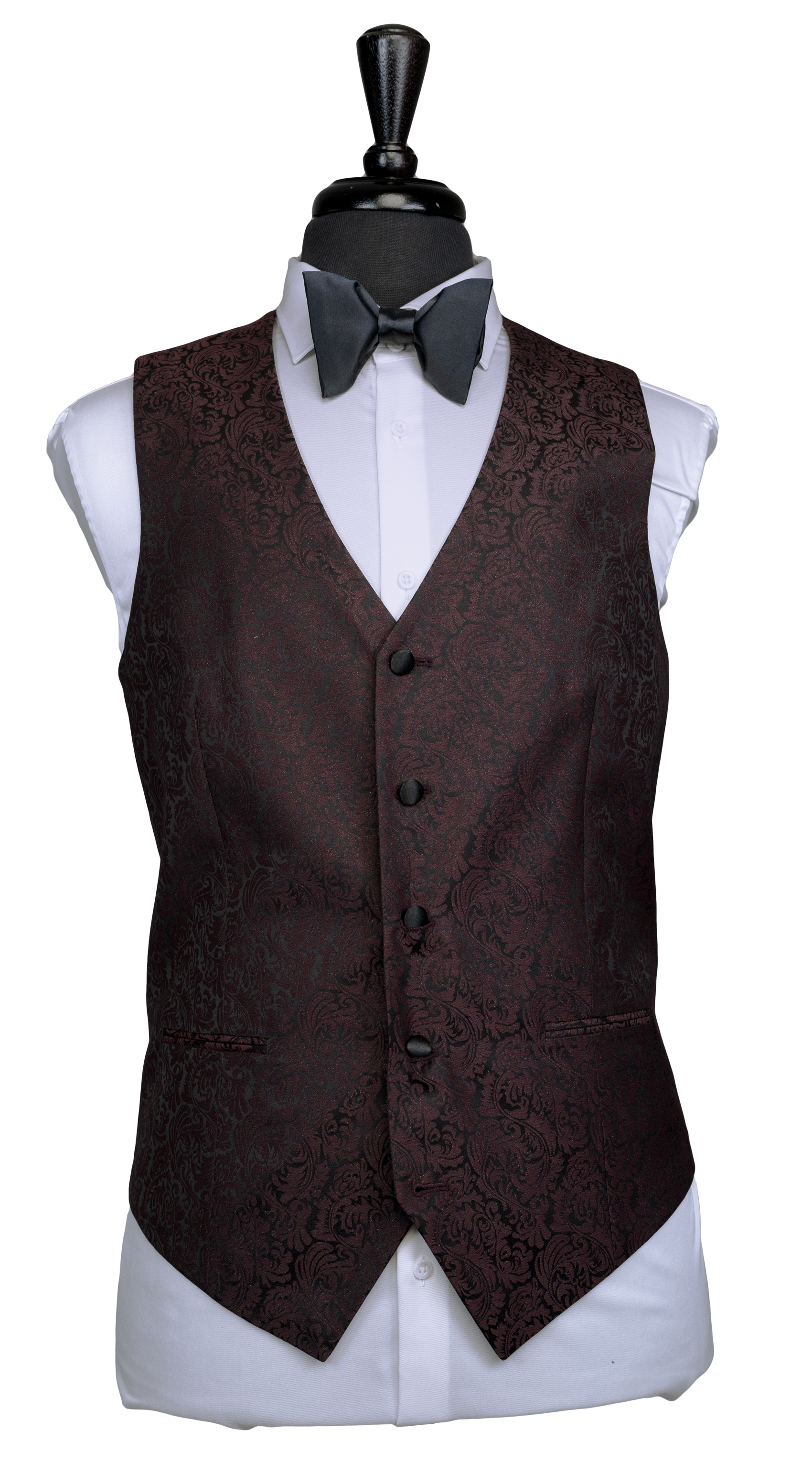 Baroque Burgundy Jacquard Tuxedo