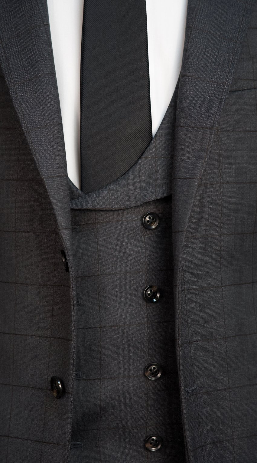 Charcoal Prince of Wales Check Suit