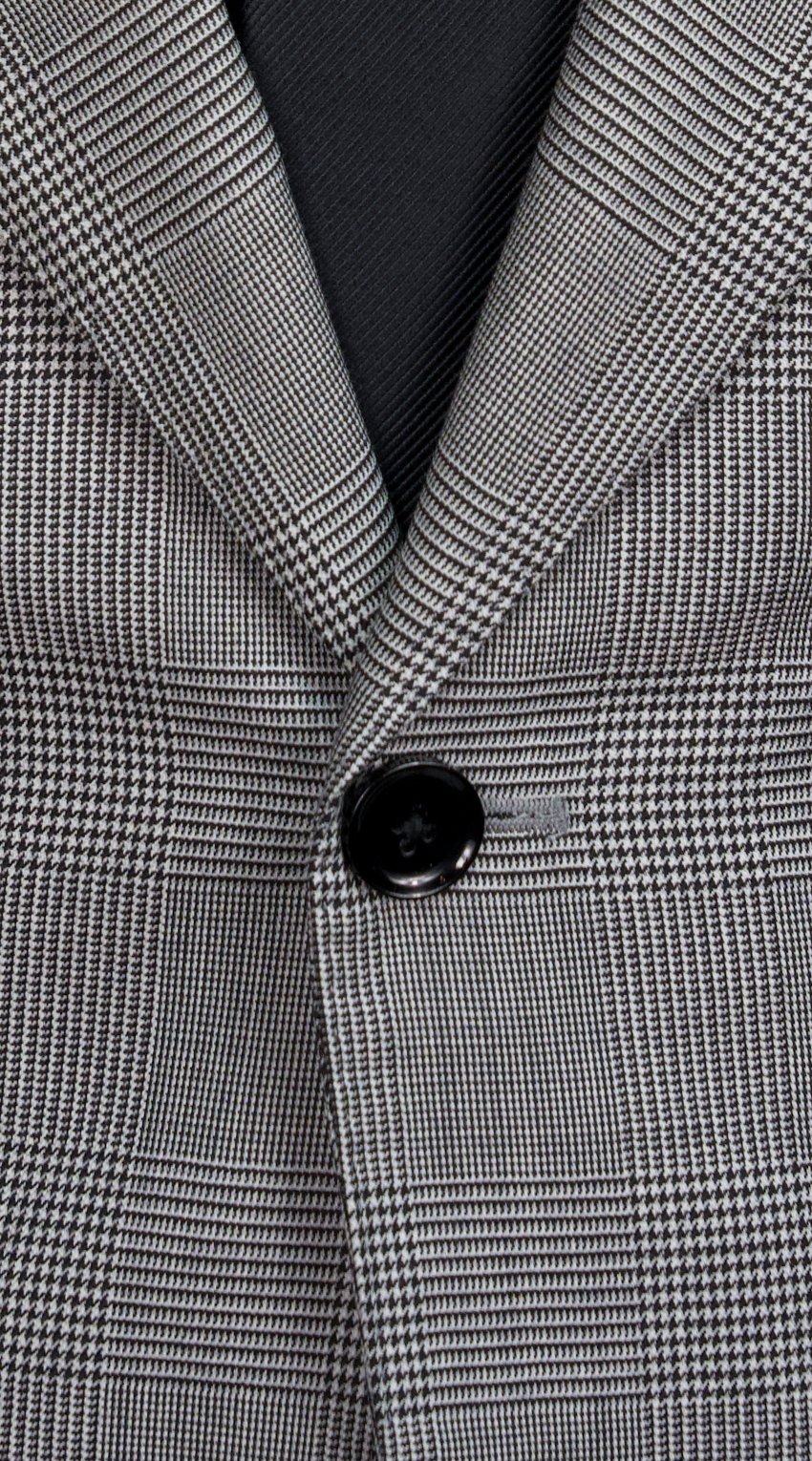 Houndstooth Check Wool Suit