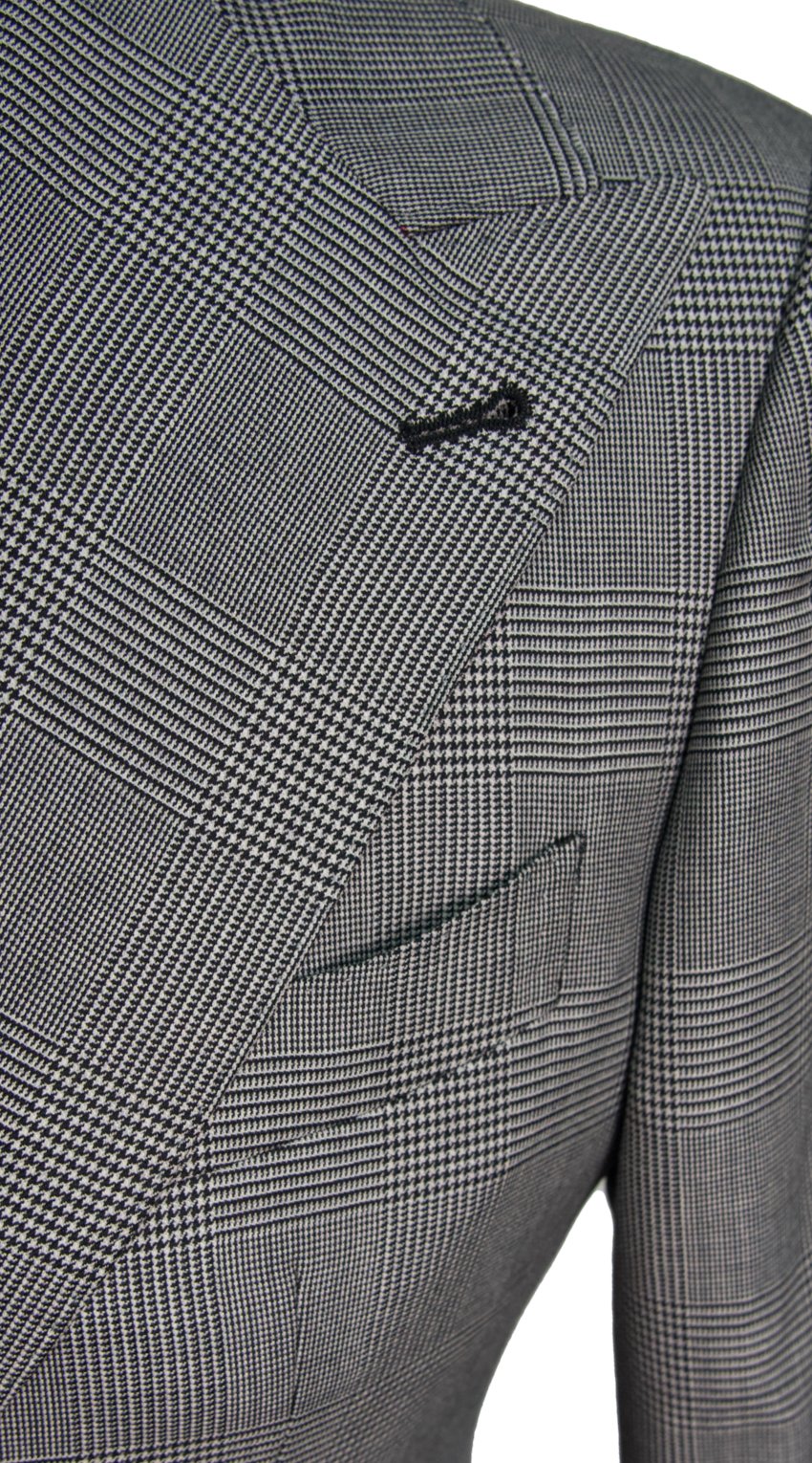 Houndstooth Check Wool Suit