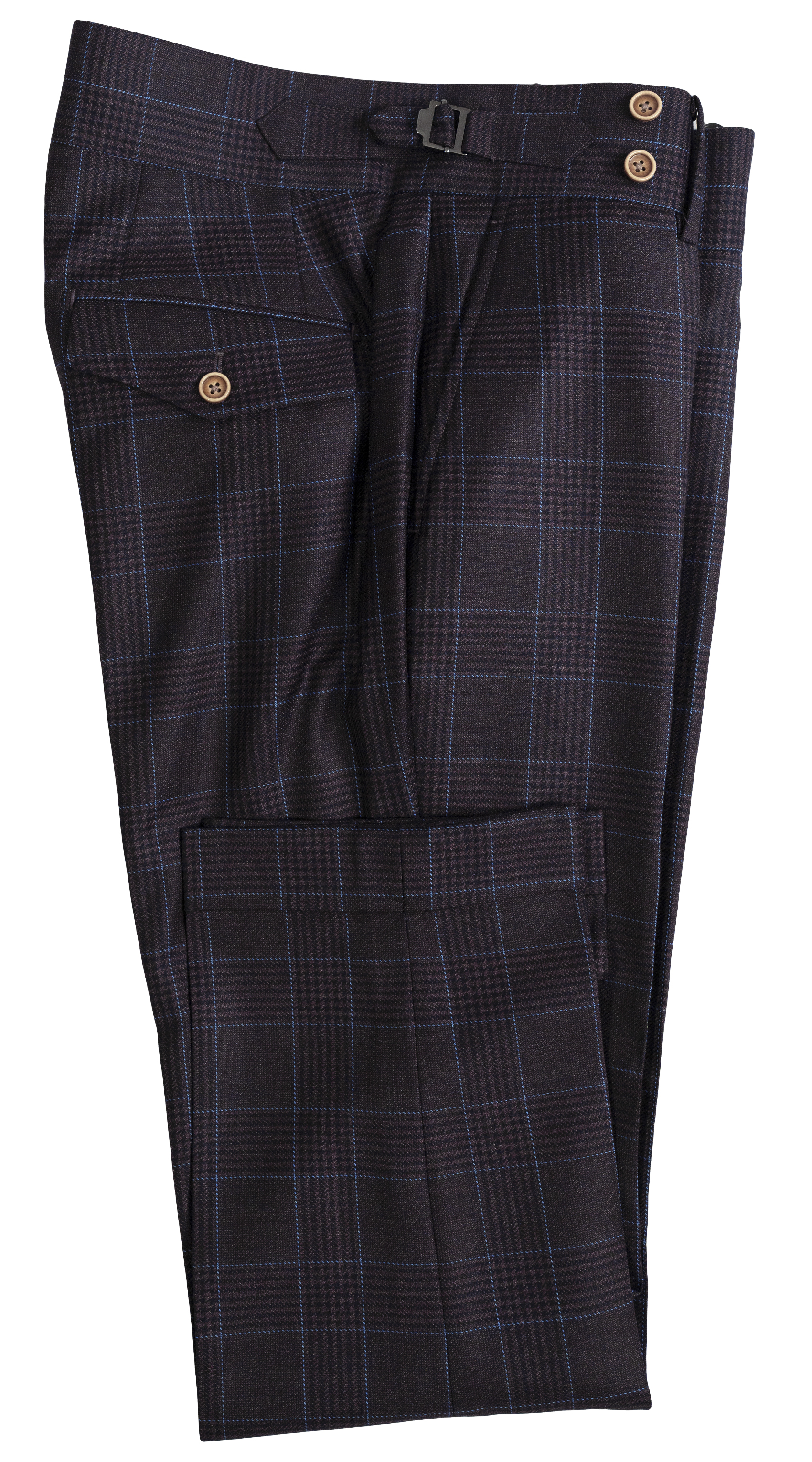 Purple Plaid Blue Overcheck Suit