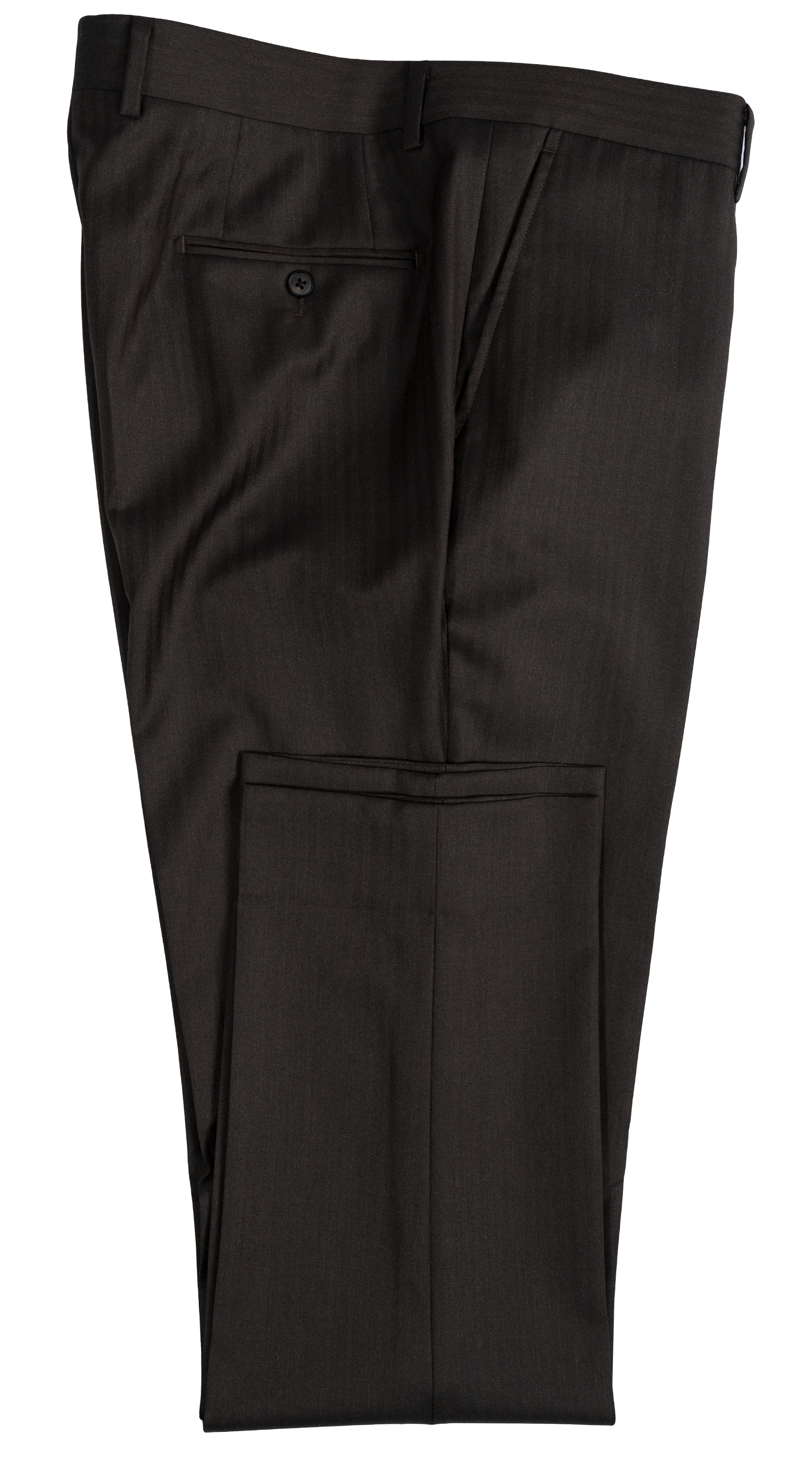 Espresso Herringbone Three-Piece Suit