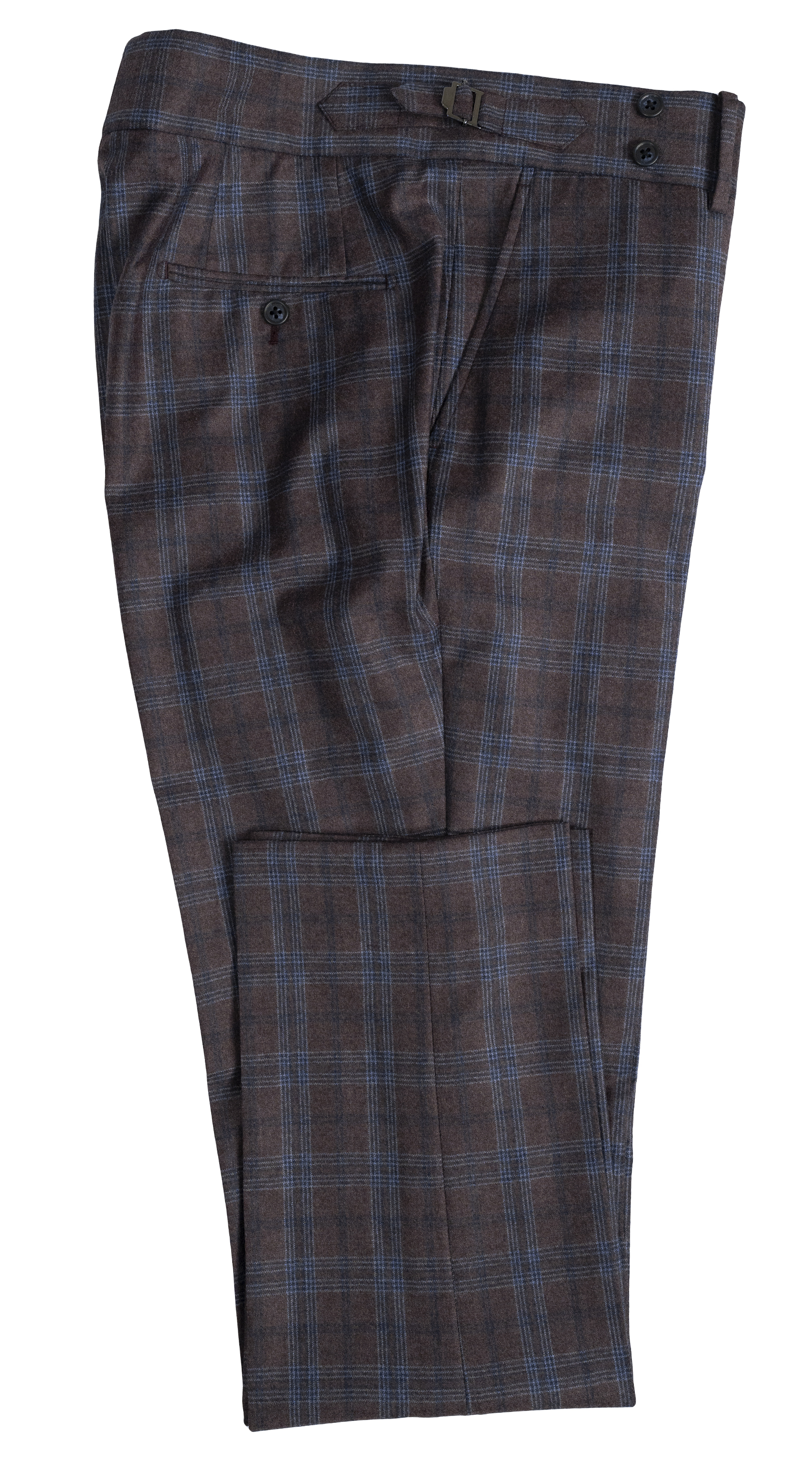 Chestnut Blue Plaid Double-Breasted Suit