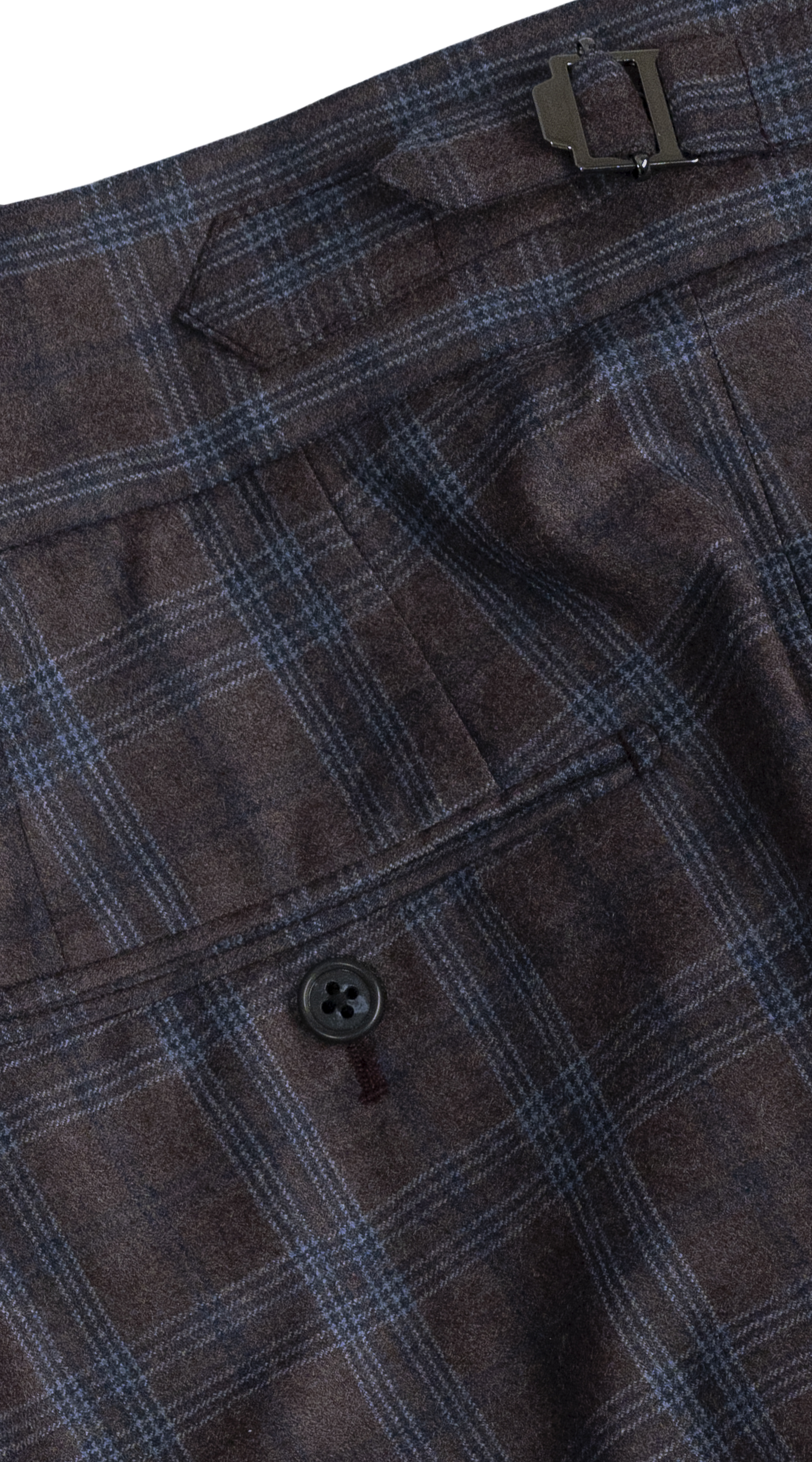 Chestnut Blue Plaid Double-Breasted Suit