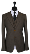 Complet Laine Birdseye Marron Moka