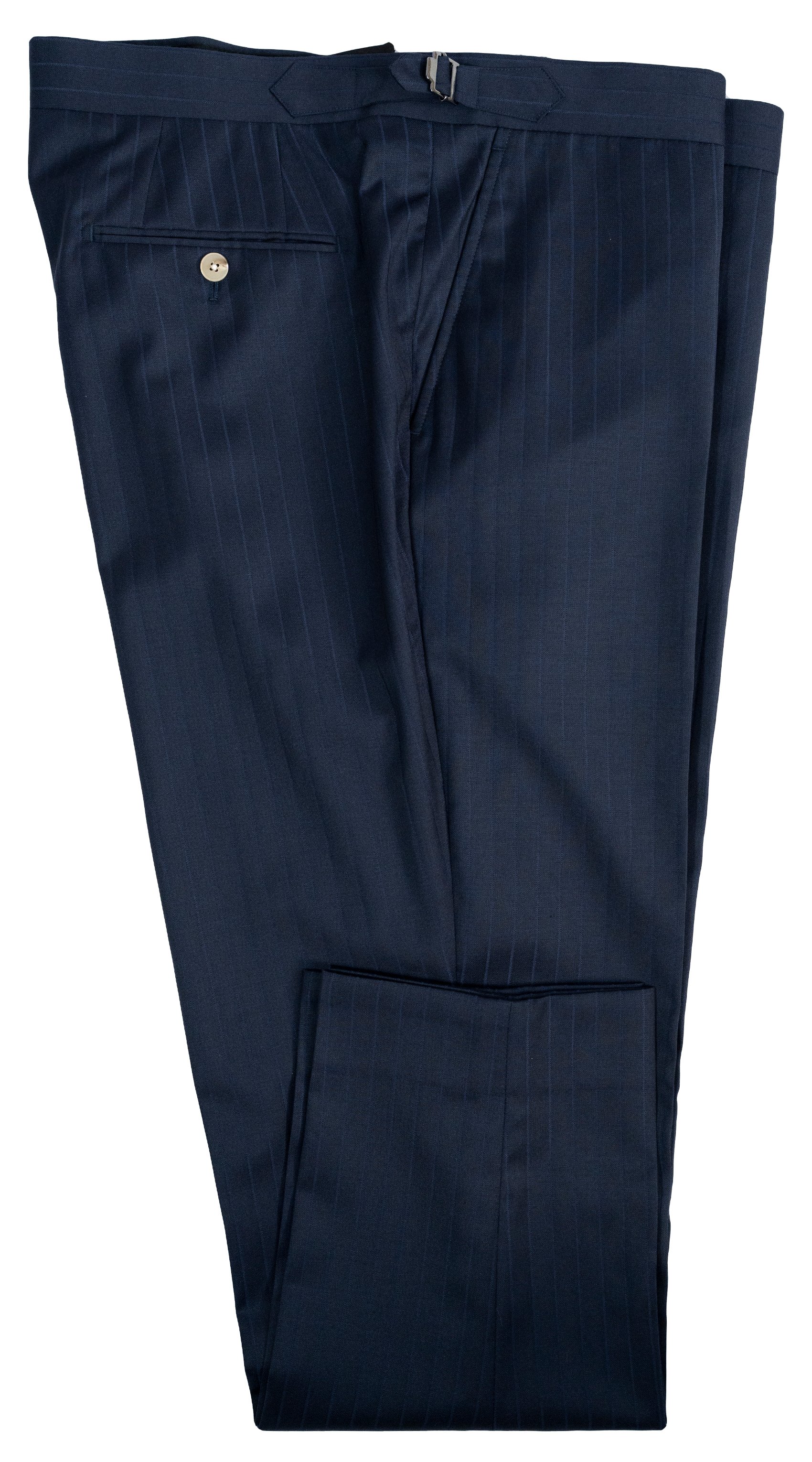 Navy Pinstripe Wool Suit