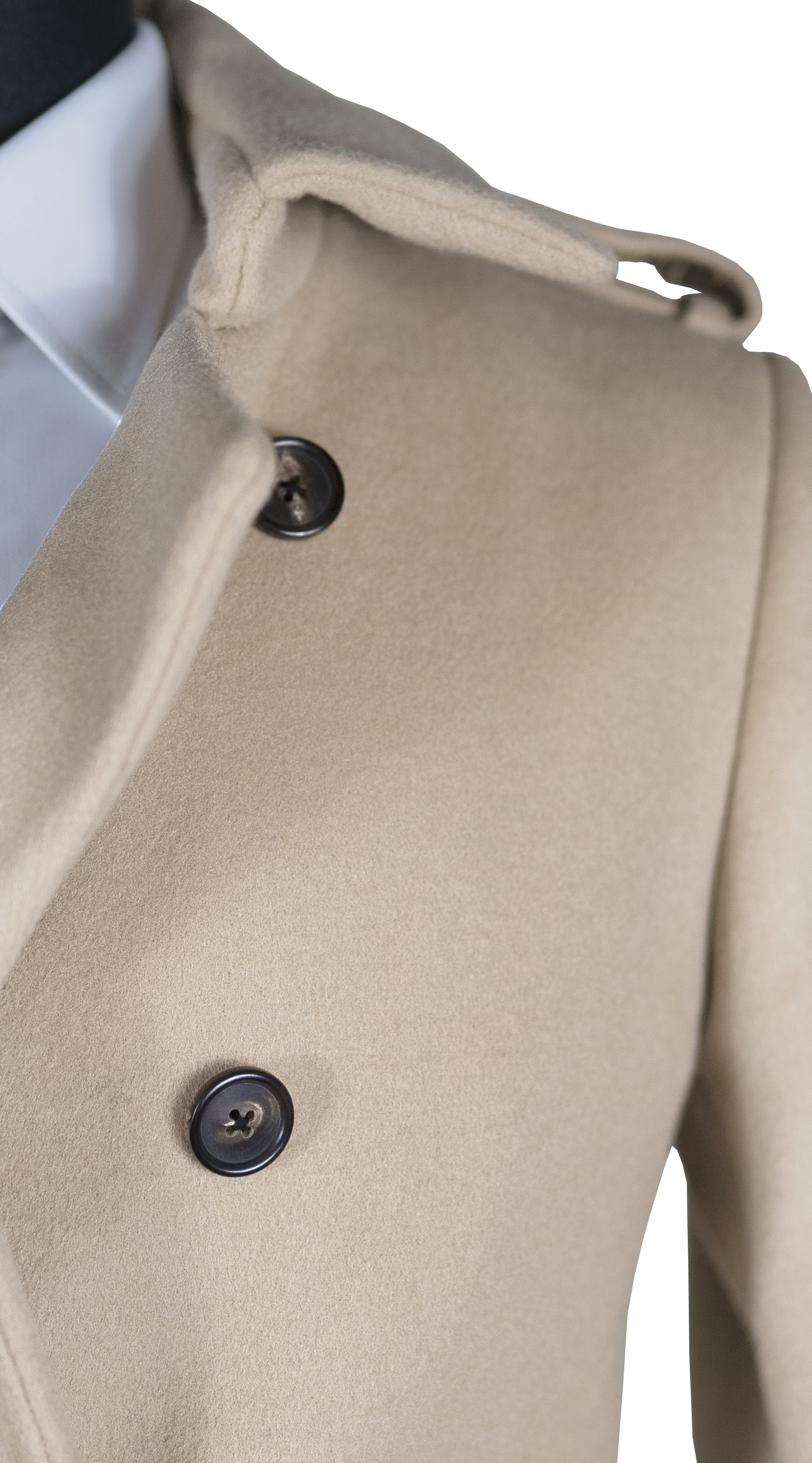 Sanschagrin Beige Wool Overcoat 