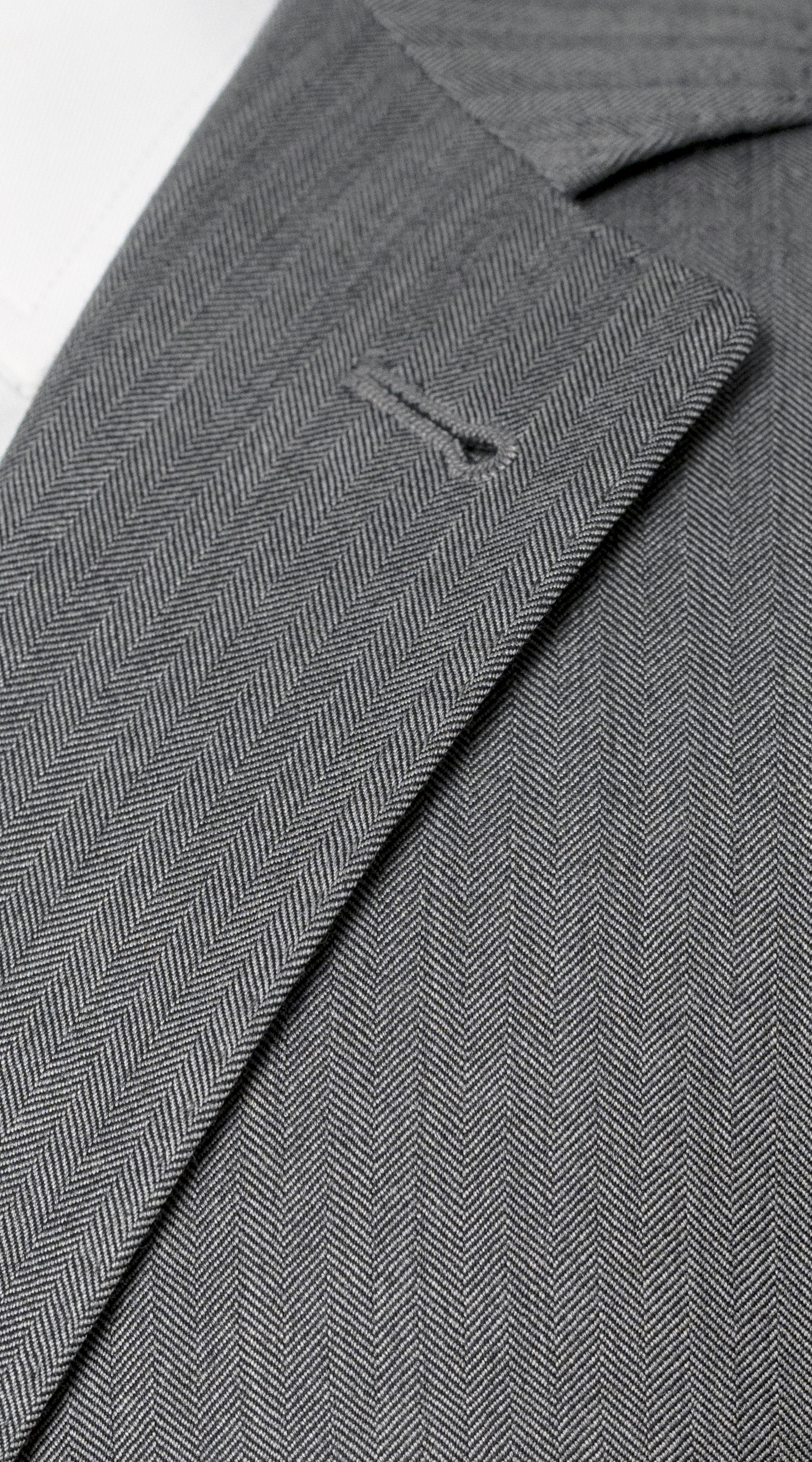 Silver Herringbone Three-Piece Suit