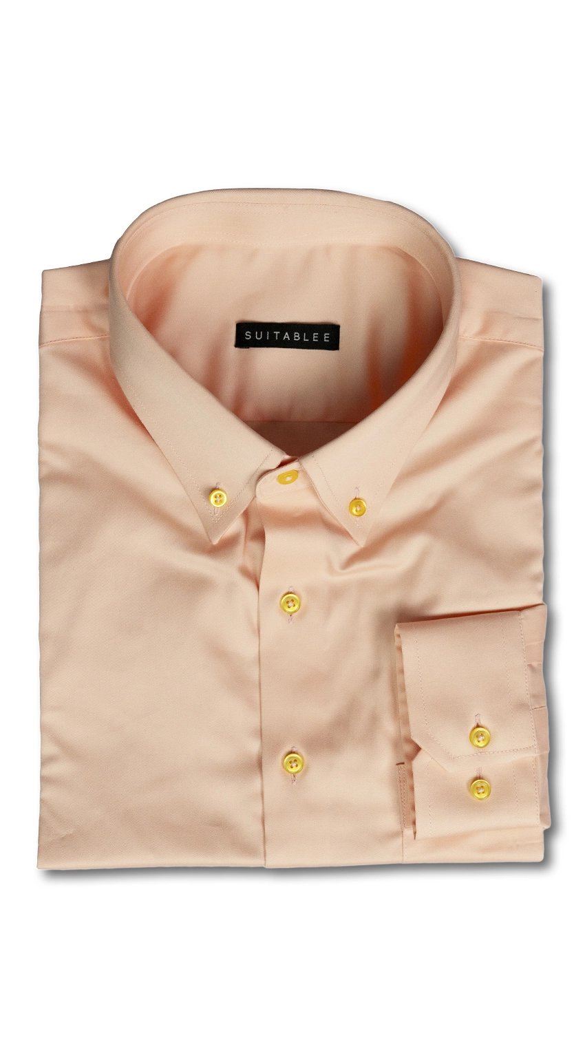 Chemise Habillée Soie Pêche