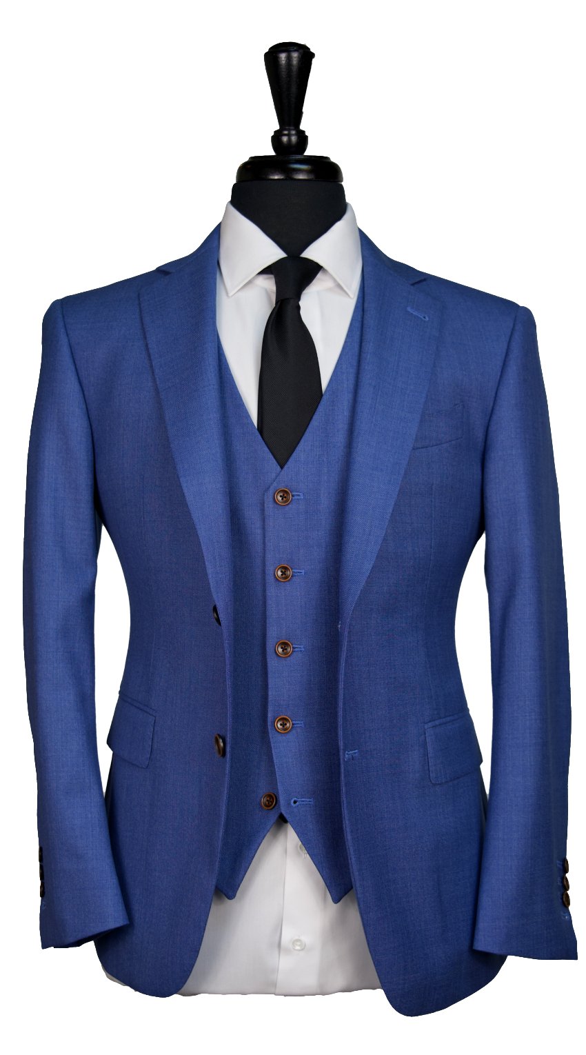 Neon Blue Wool Suit