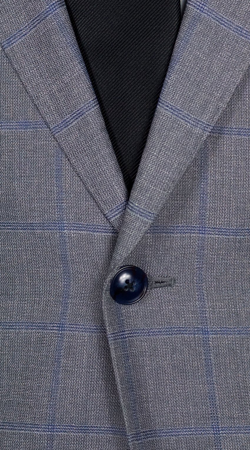 Gray with Blue Windowpane Suit