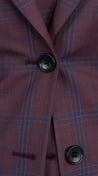 Plum Navy Plaid Wool Suit
