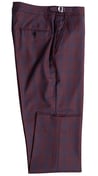 Plum Navy Plaid Wool Suit