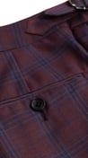 Plum Navy Plaid Wool Suit