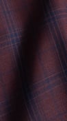 Plum Navy Plaid Wool Suit