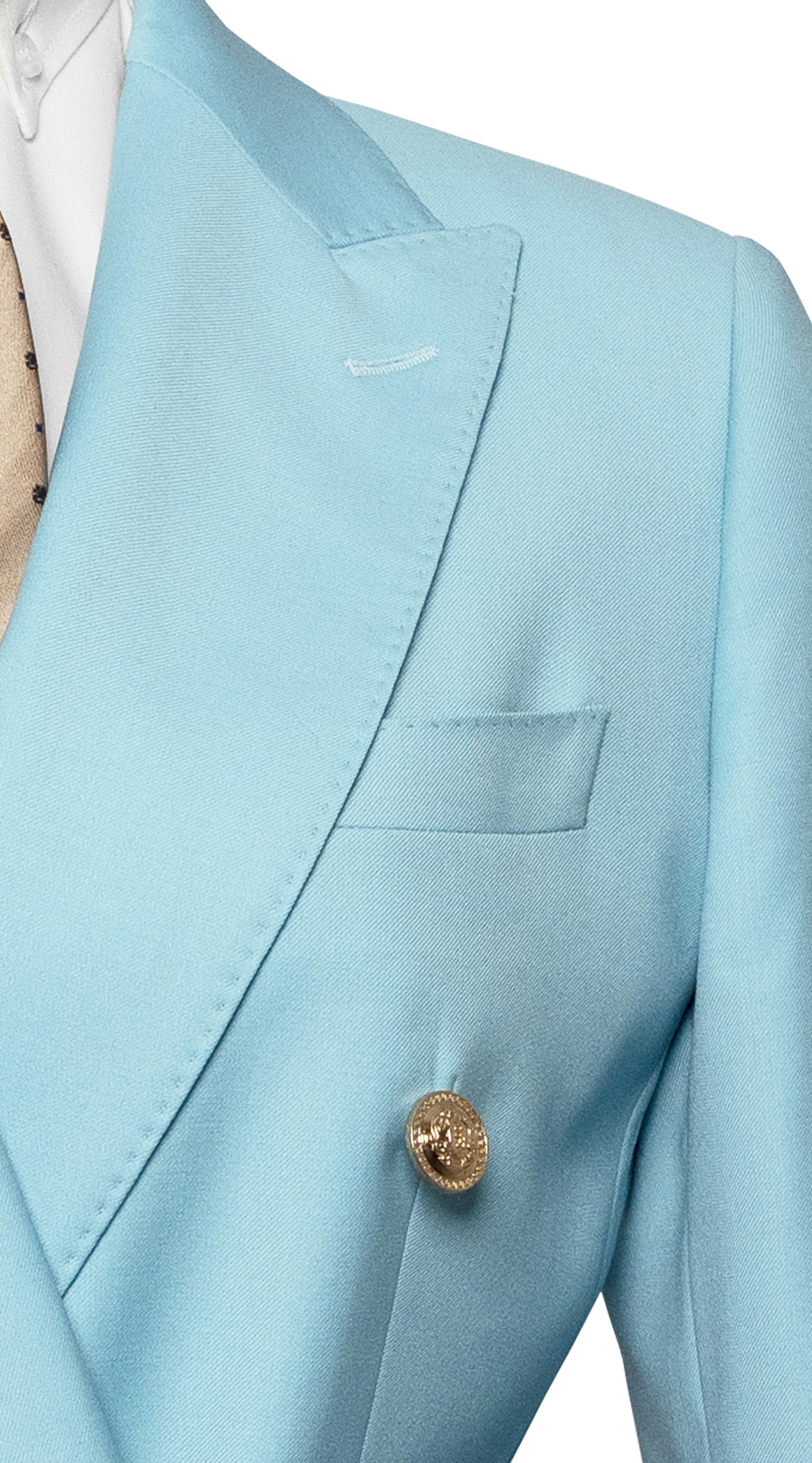 Cerulean Blue Double-Breasted Suit