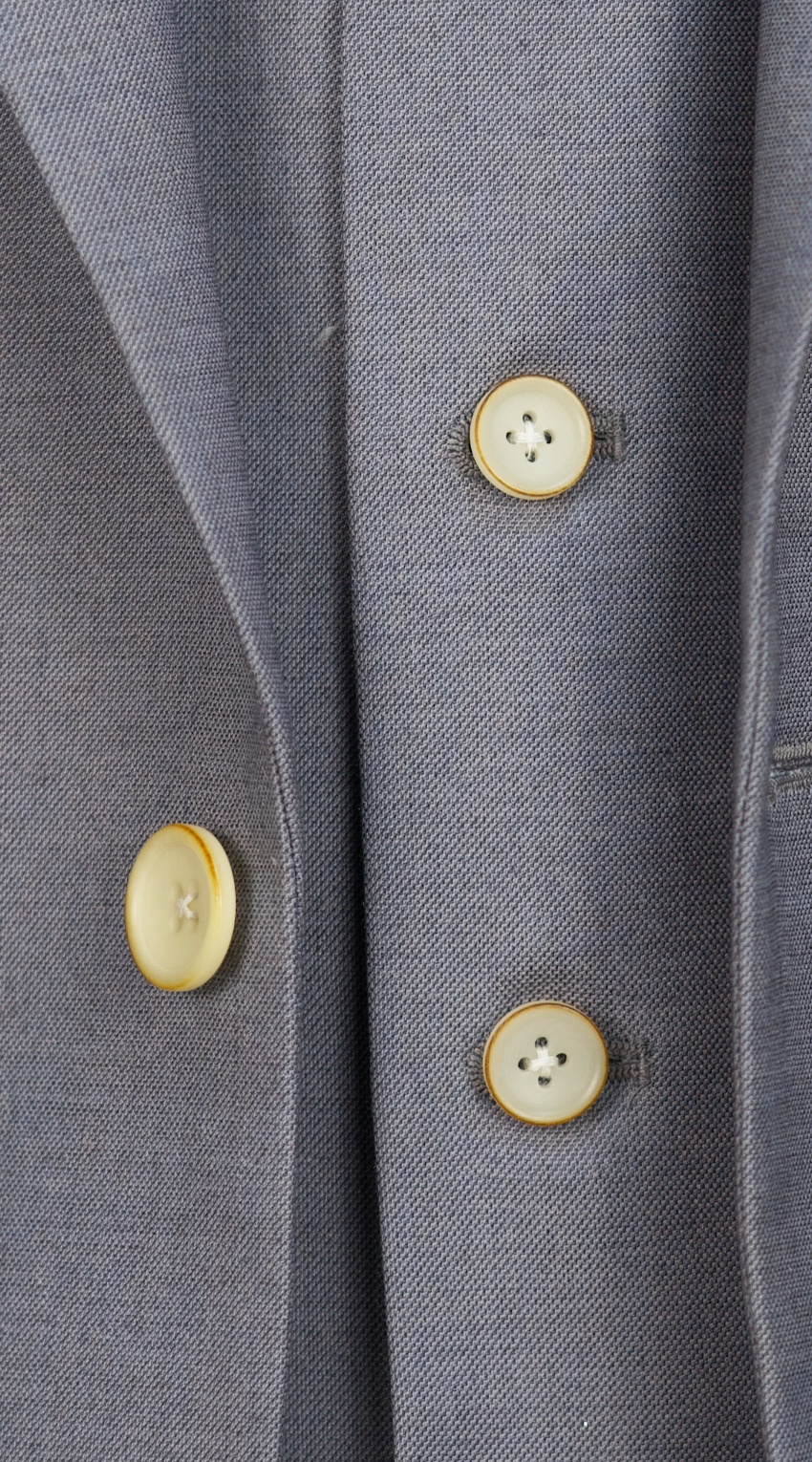 Blue Gray Wool Suit