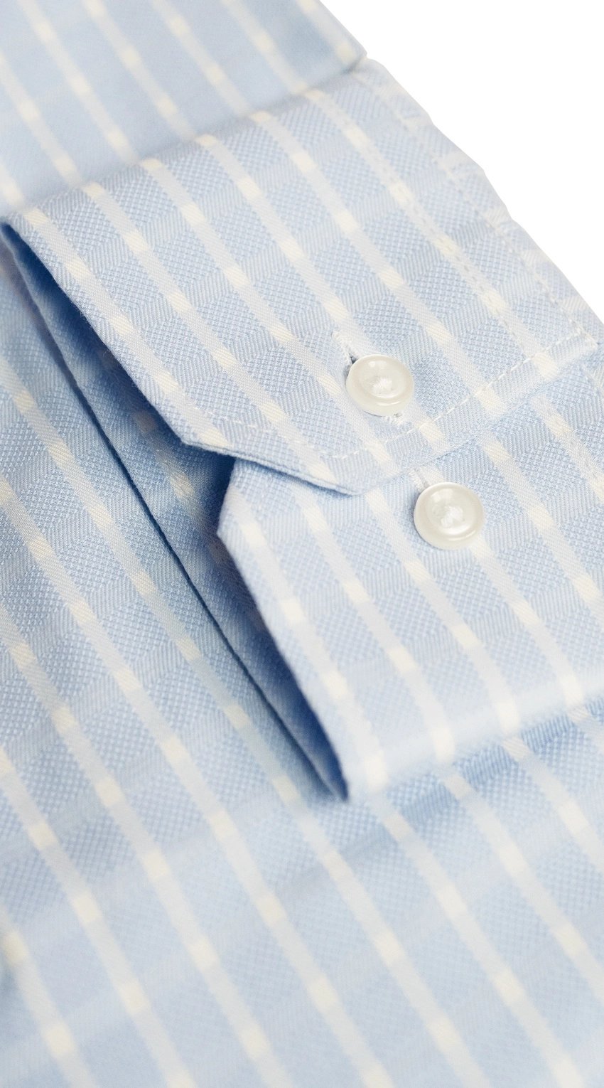 Chemise Habillée Carreaux Bleu Ciel