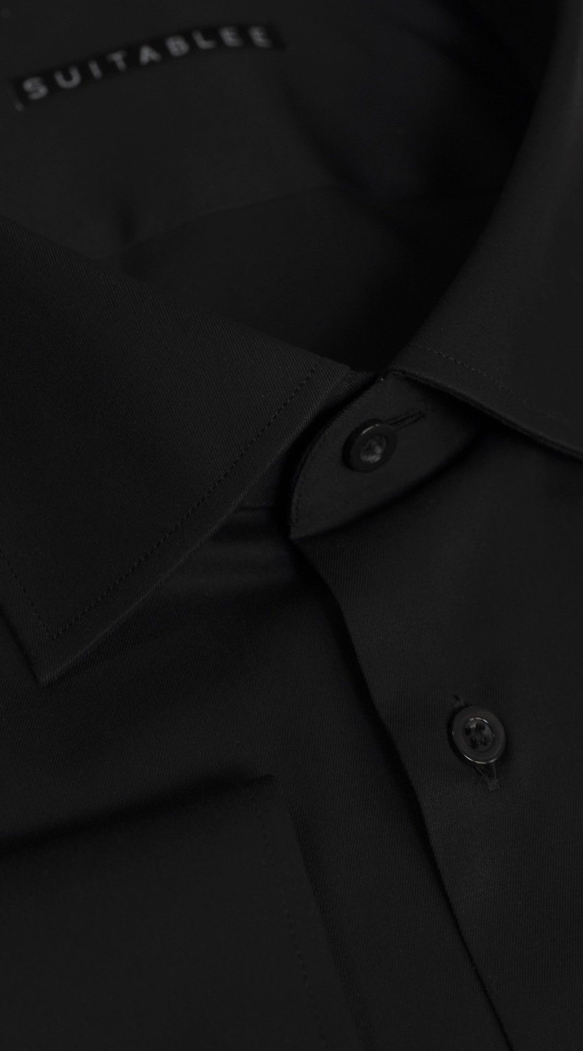 Black Twill Dress Shirt