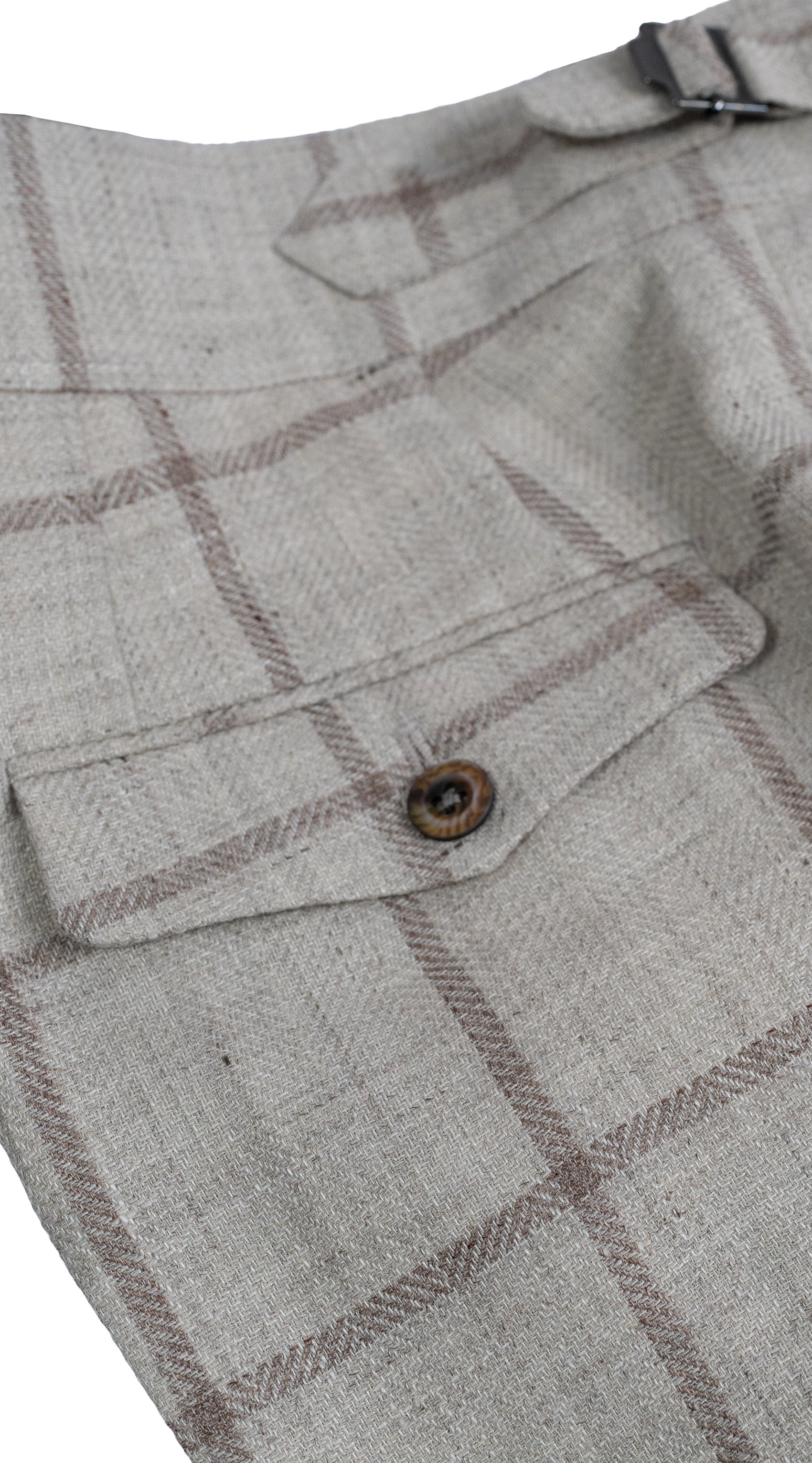 Sandstone Windowpane Wool Suit