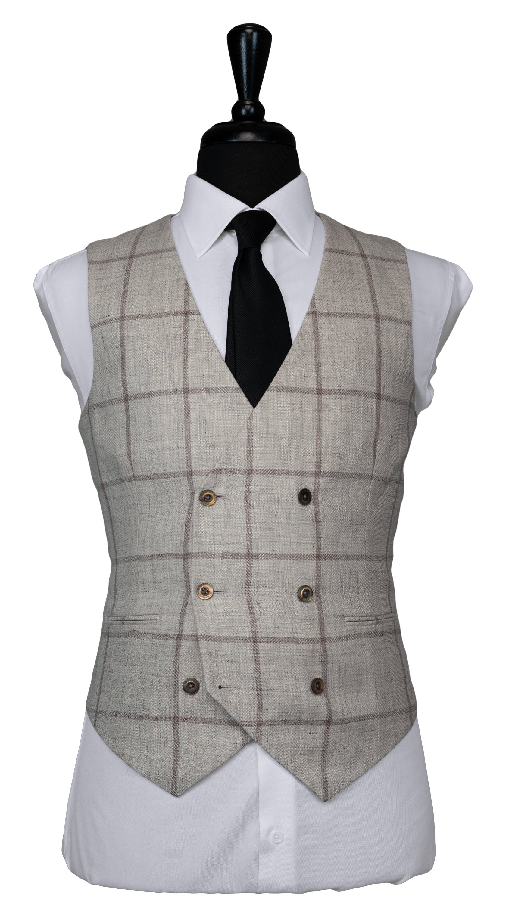 Sandstone Windowpane Wool Suit