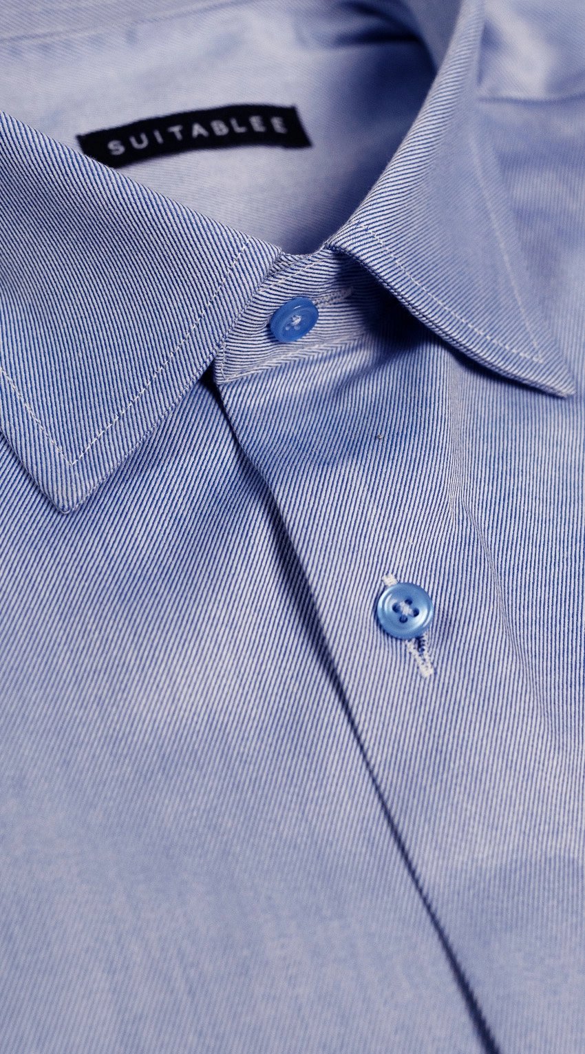 Chemise Habillée Twill Bleu