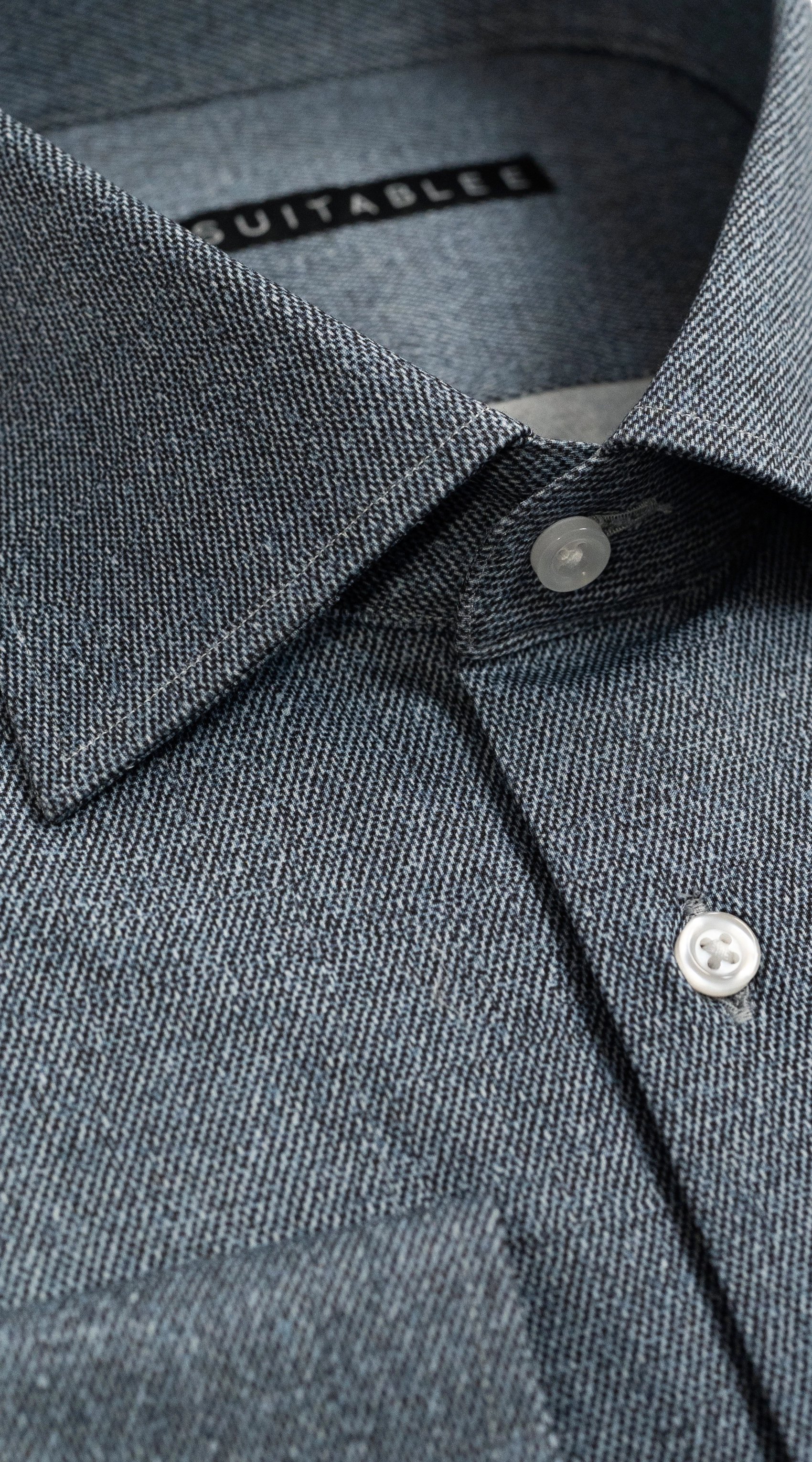 Steel Blue Mélange Dress Shirt