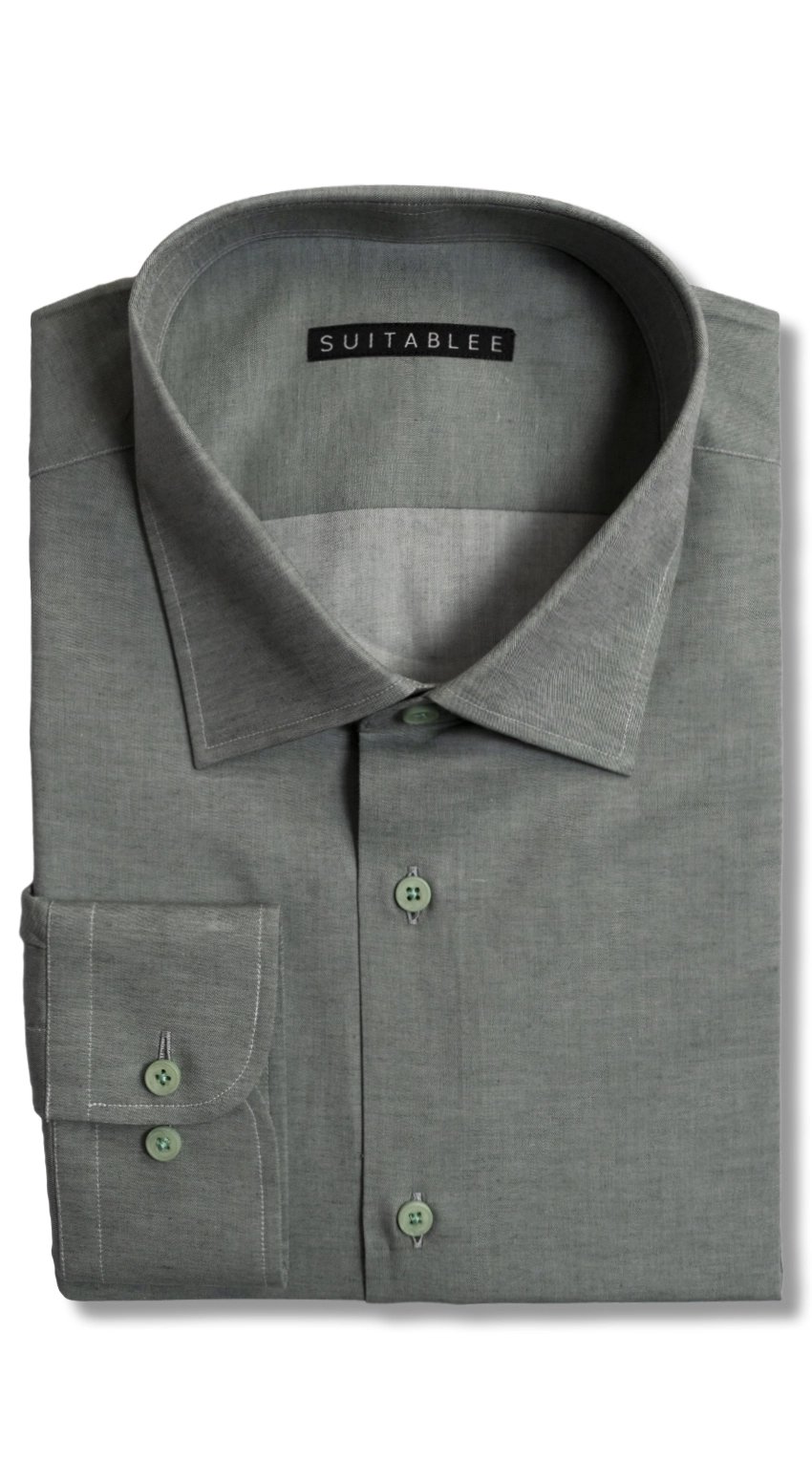 Olive Green Dress Shirt
