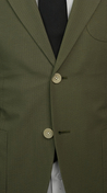 Complet Seersucker Vert Armée