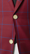 Crimson Red Windowpane Wool Suit