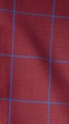 Crimson Red Windowpane Wool Suit
