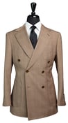 Golden Sand Plaid Double-Breasted Suit