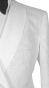 Complet Double-Breasted Paisley Ivoire