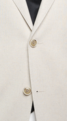 Cream Linen Classic Suit