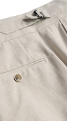 Cream Linen Classic Suit