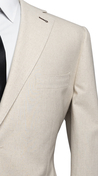 Cream Linen Classic Suit