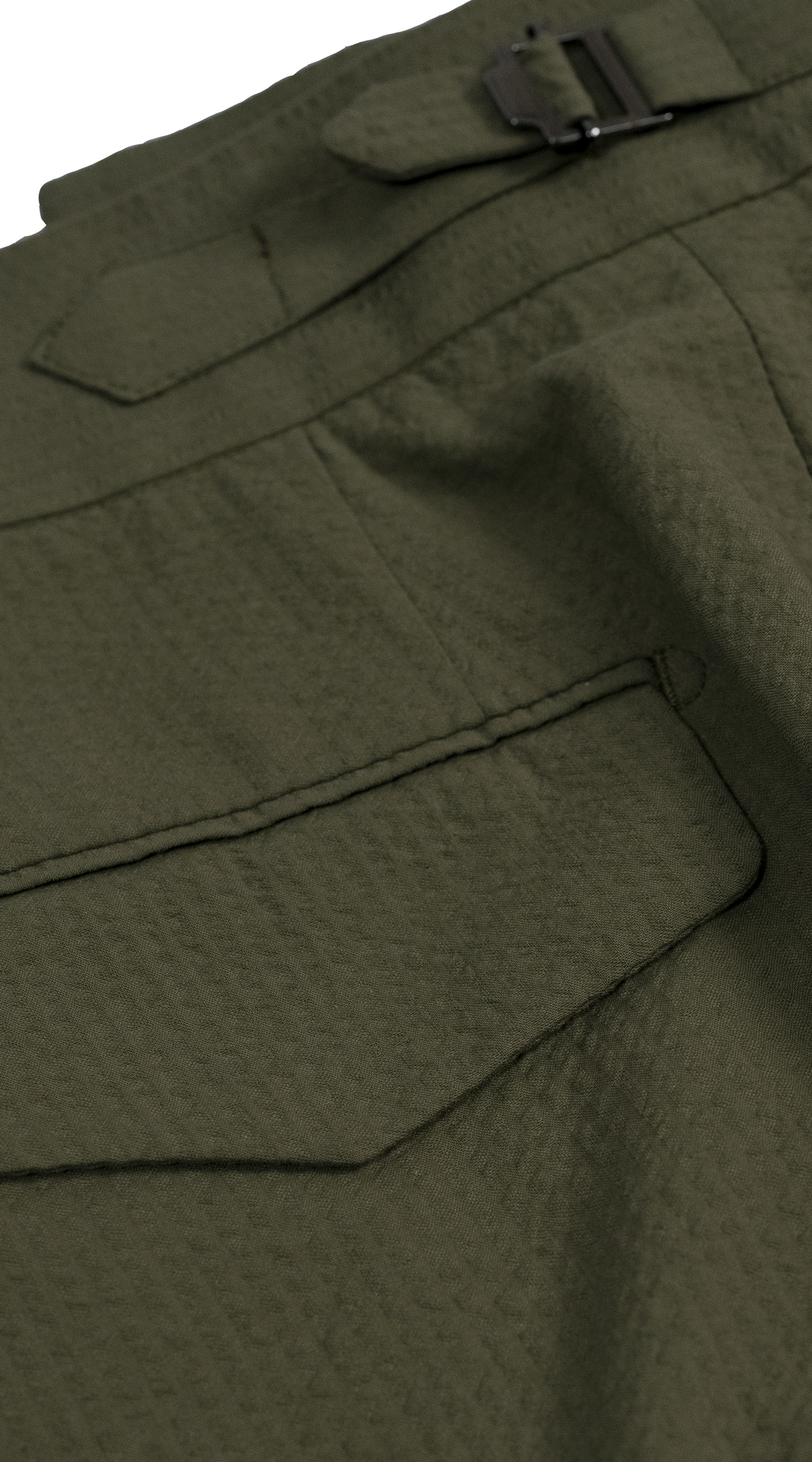 Complet Seersucker Vert Armée