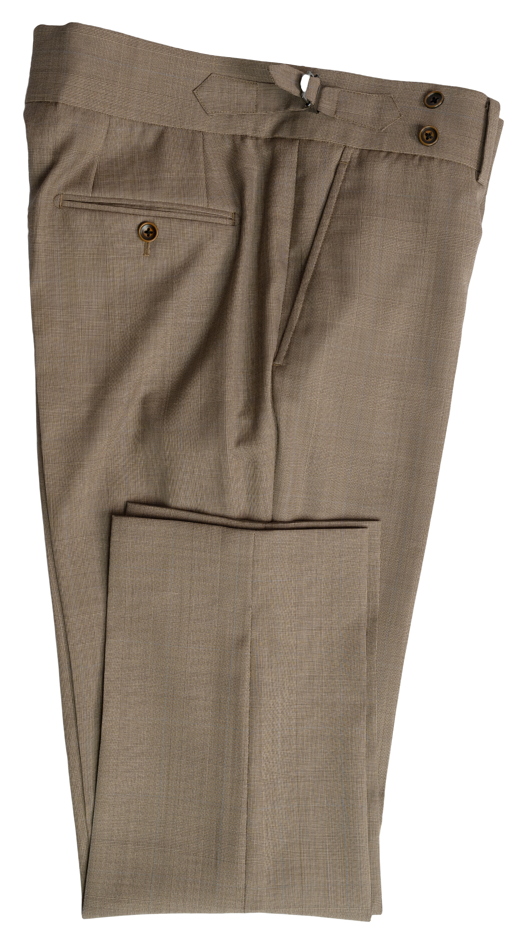 Golden Sand Plaid Double-Breasted Suit