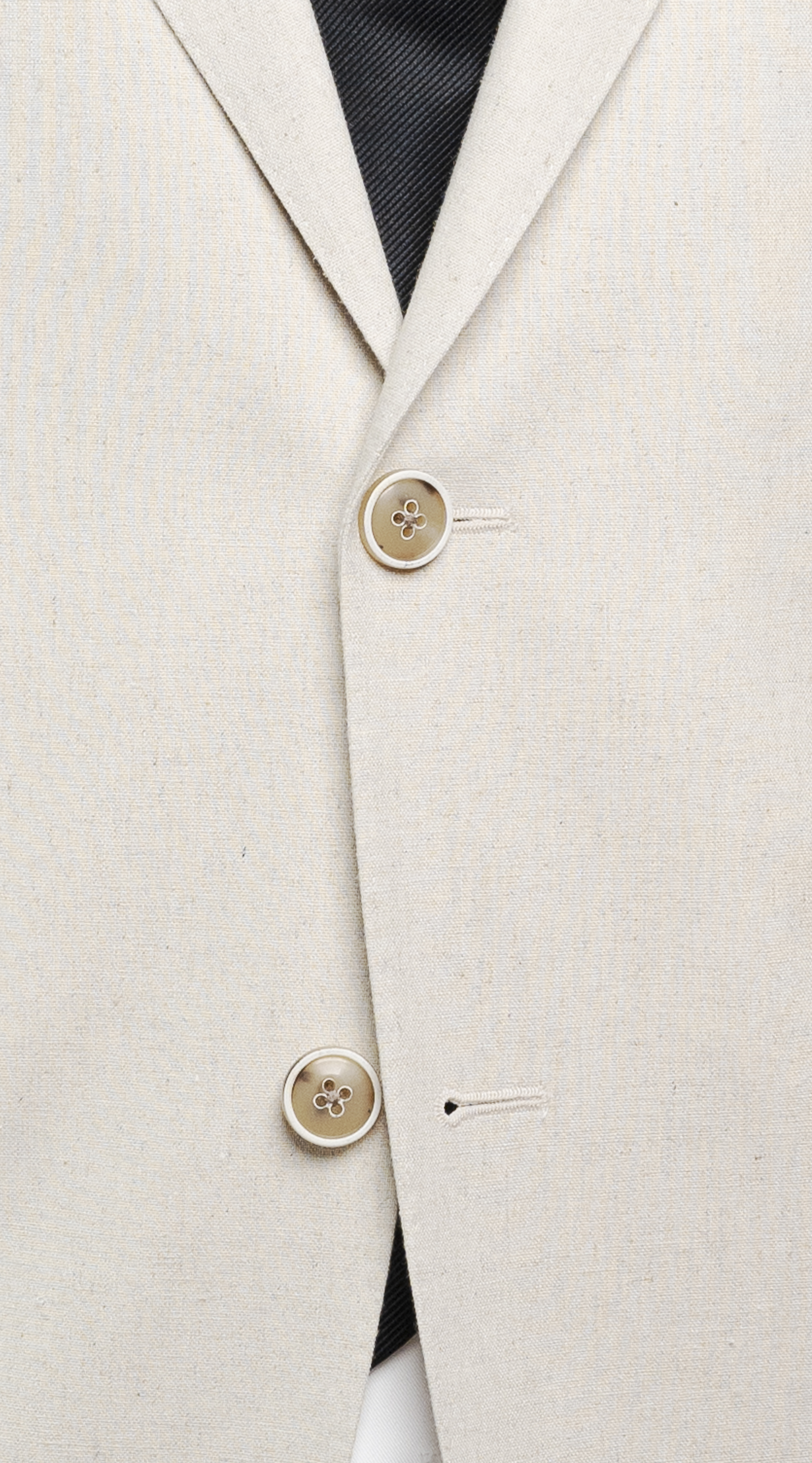 Cream Linen Classic Suit