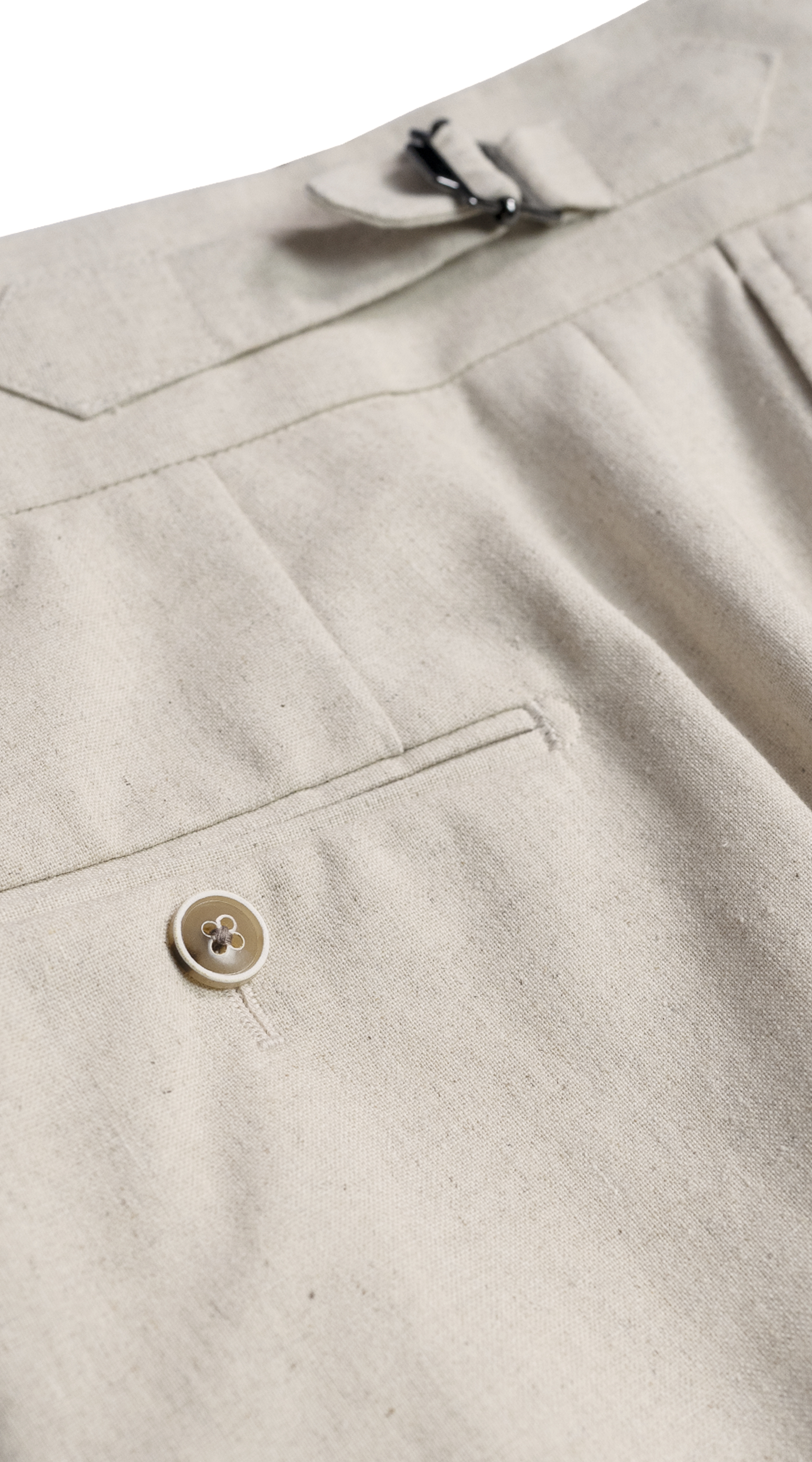 Cream Linen Classic Suit