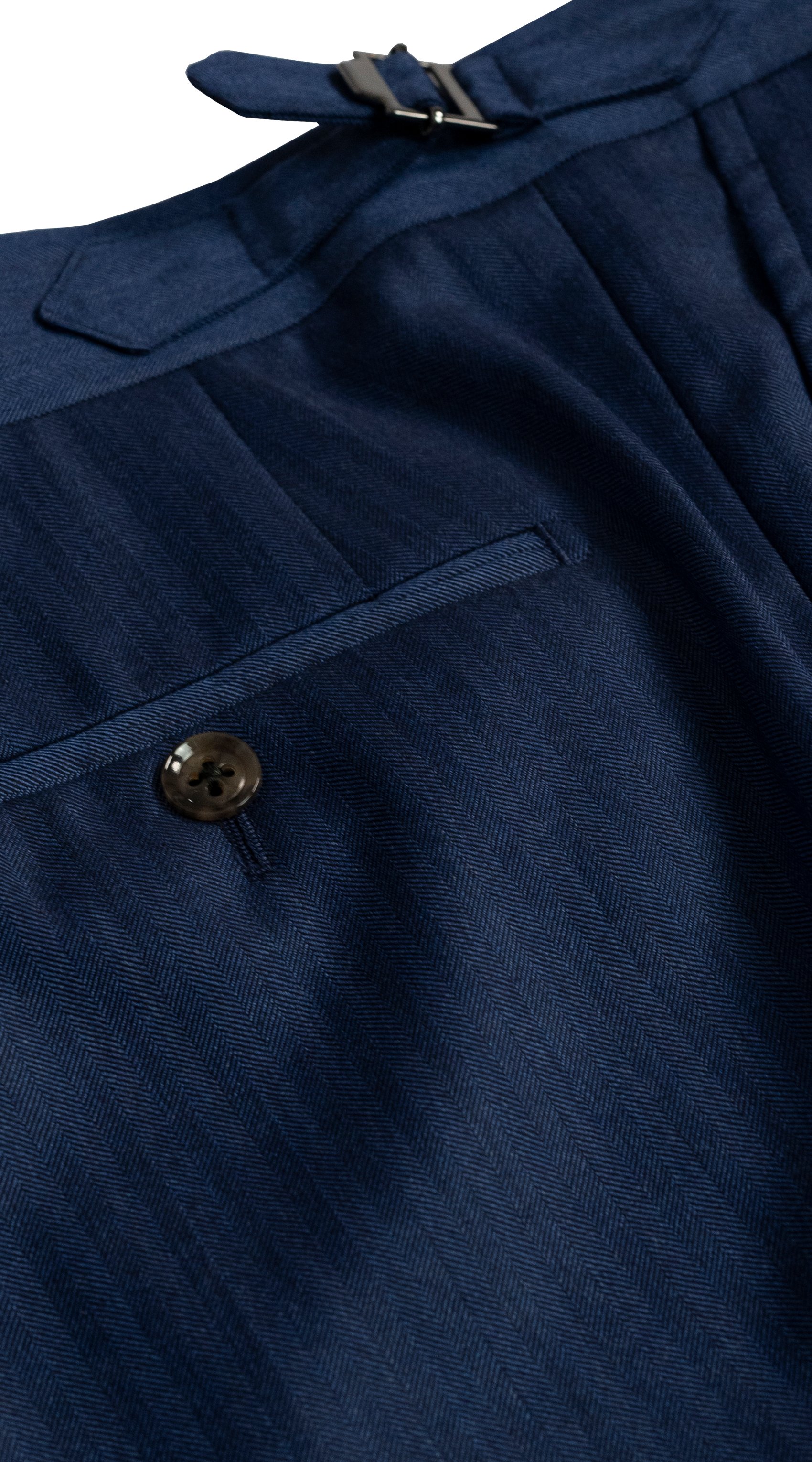Navy Blue Herringbone Suit
