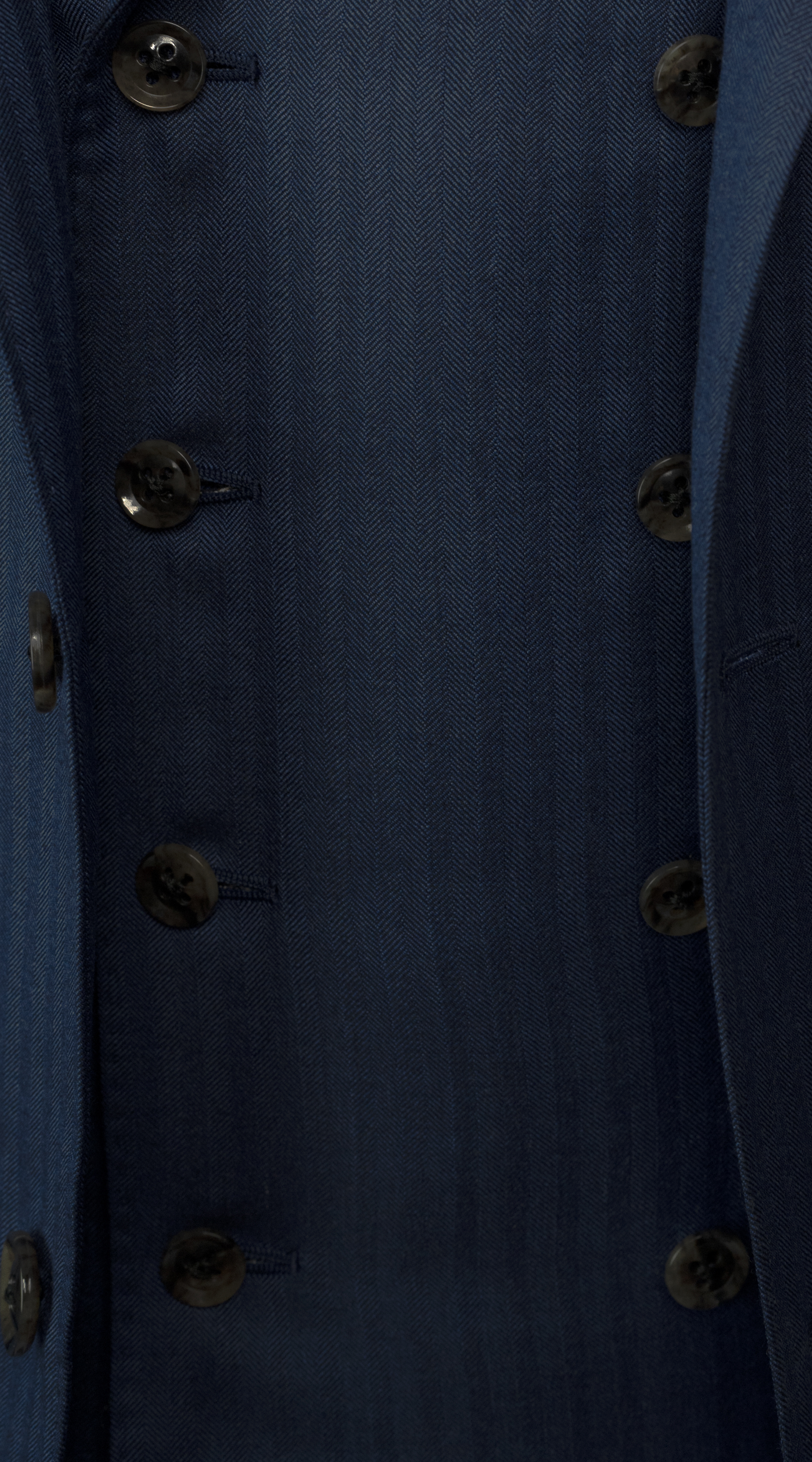 Navy Blue Herringbone Suit