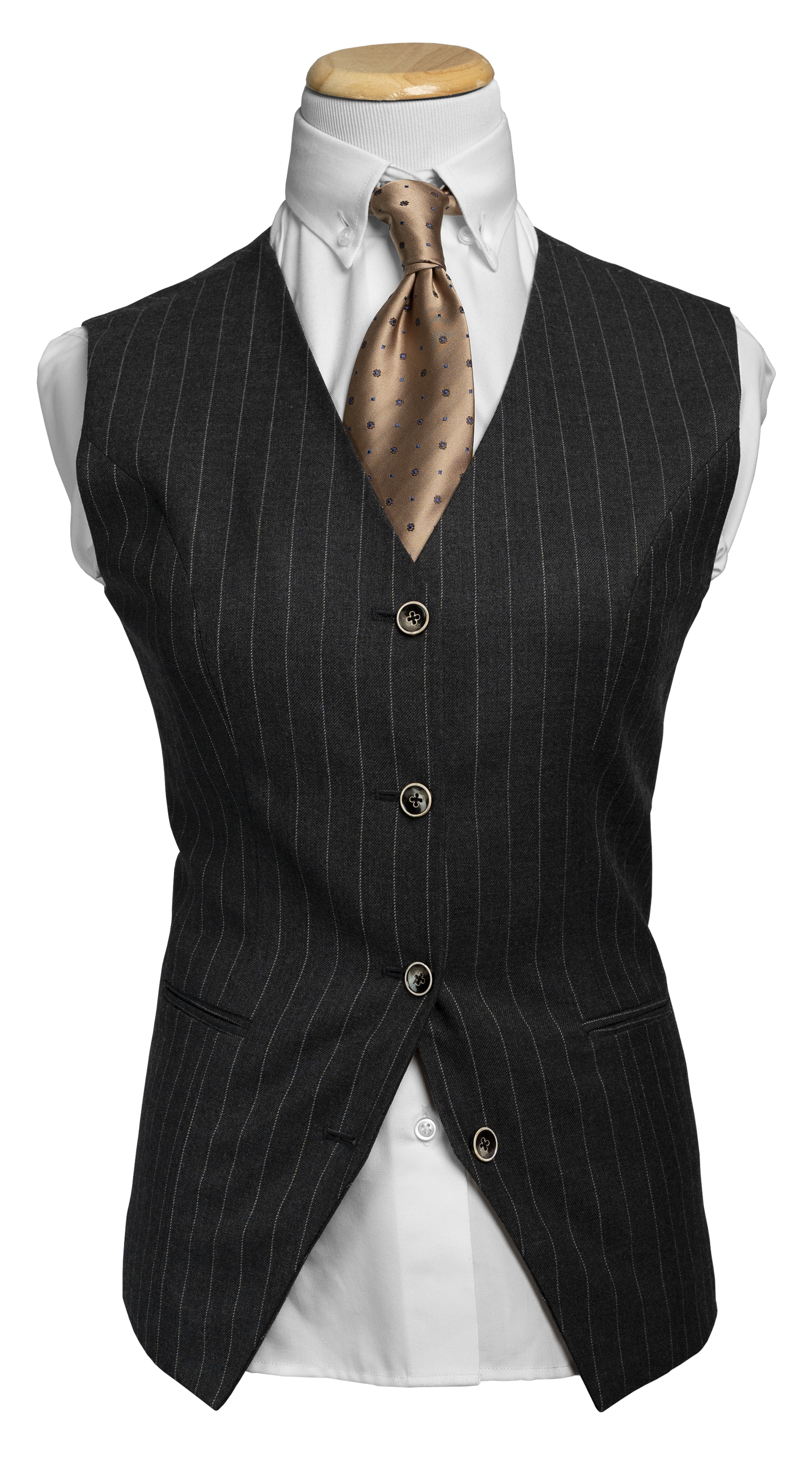 Complet Rayures Charcoal Double Boutonnage